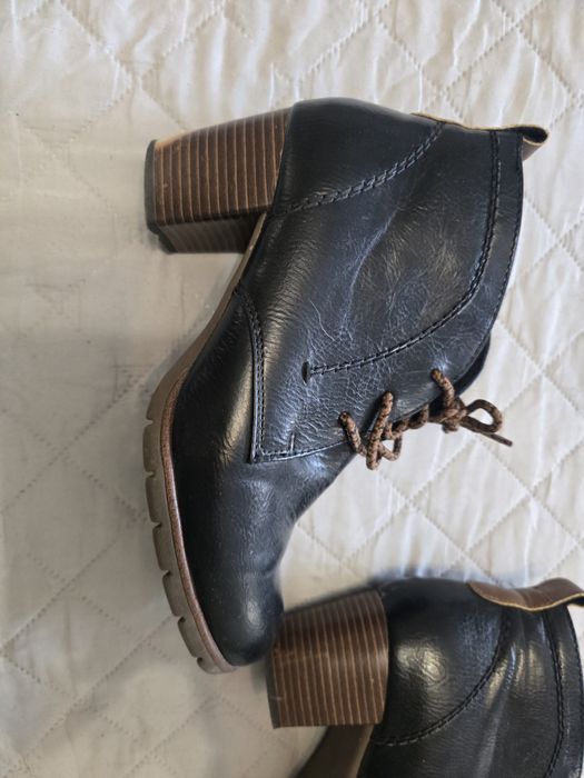 Botki czarne 37, buty na słupku