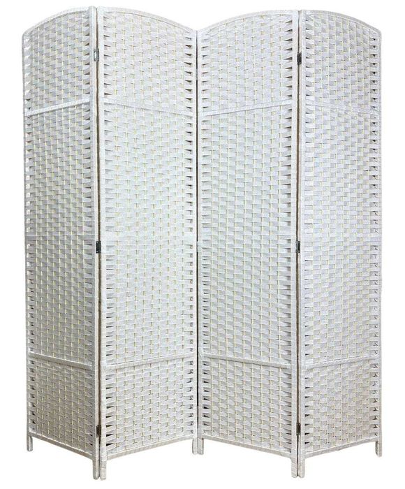 Parawan pokojowy dekoracyjny kotara 4 skrzydła 175x160 biały