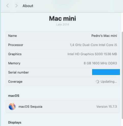 mac mini 8GB 512SSD com macOS Sequoia