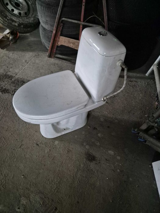 Kompakt wc miska ustepowa stojaca ceramiczna biały