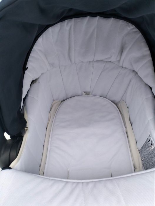 Дитяча коляска CORTINA DUETTO X3 EVO (2 в 1) синя зі стразами