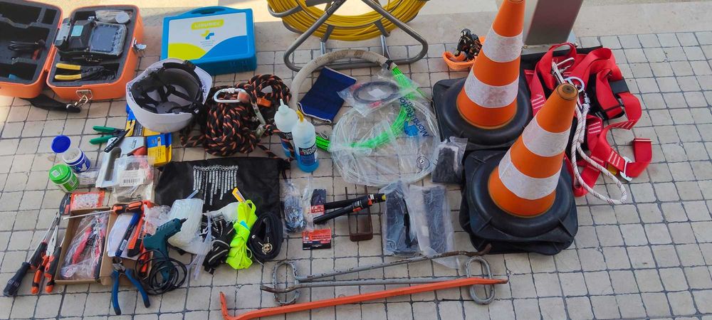 Kit Fibra Ótica completo Máquina de Fusão+Equipamientos Técnico