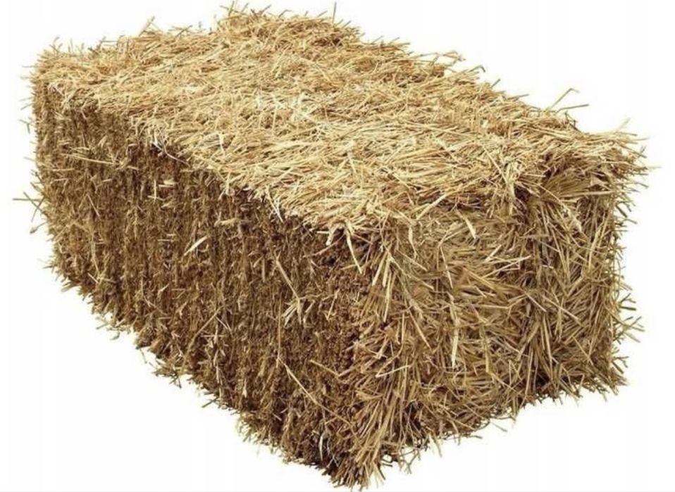 Sucha słoma kostka ze stodoły