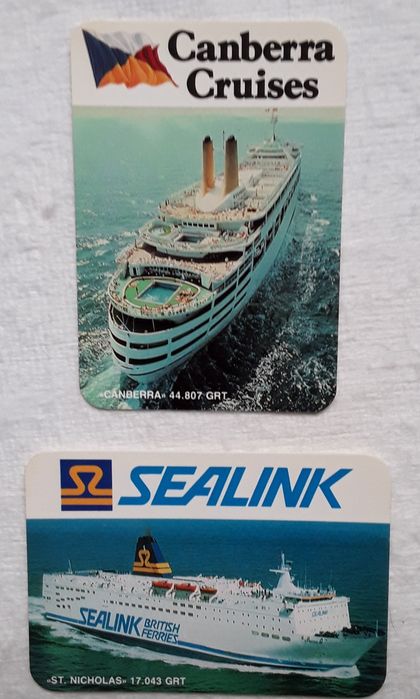 Calendários de bolso 1988 - Tema: Barcos Cruzeiros