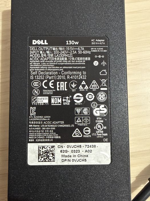 Carregador Dell original modelo LA130PM121- 130w