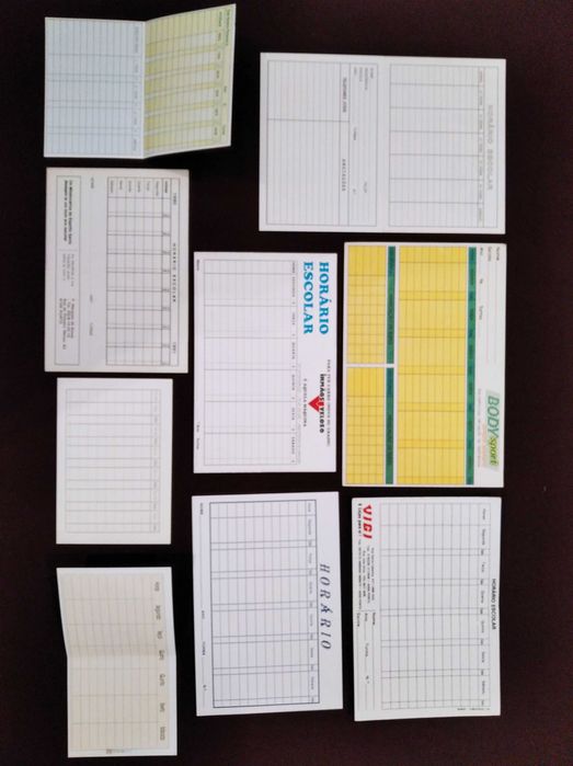 Horários escolares antigos