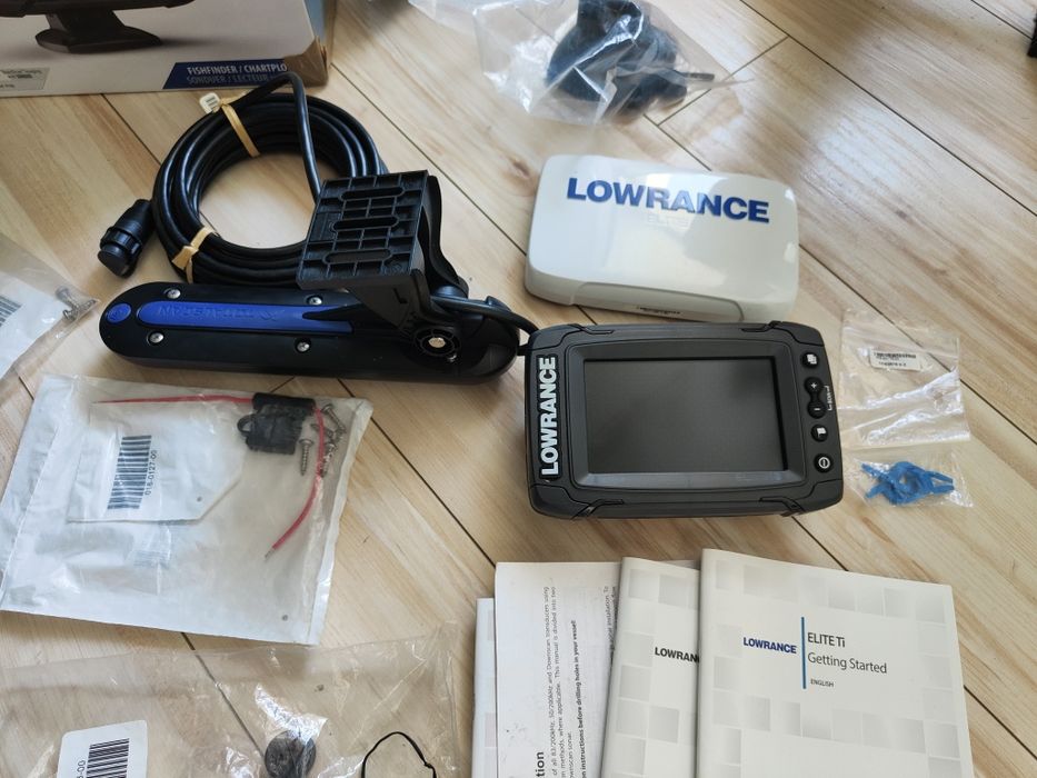 Nowy Lowrance Elite-5 Ti + TotalScan sonda przetwornik – dotykkowy