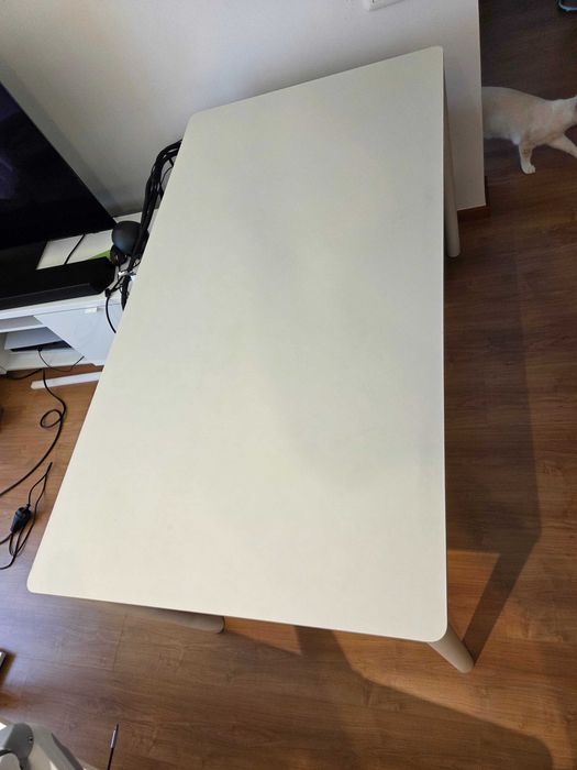 Secretária Ikea Tonstad Branca 140x75 com gaveta