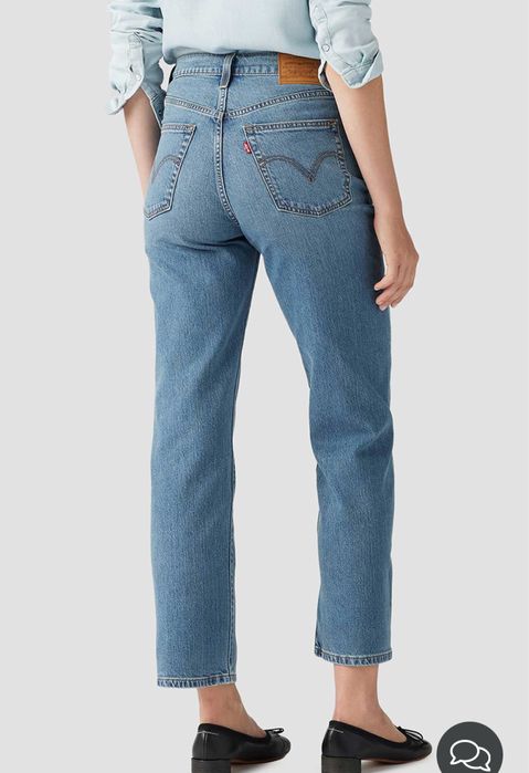 Жіночі сині джинси Ribcage Straight Ankle 25 р