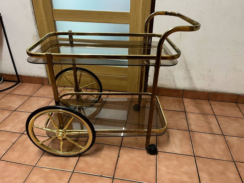 Barek wózek mosiężny lata 70/80