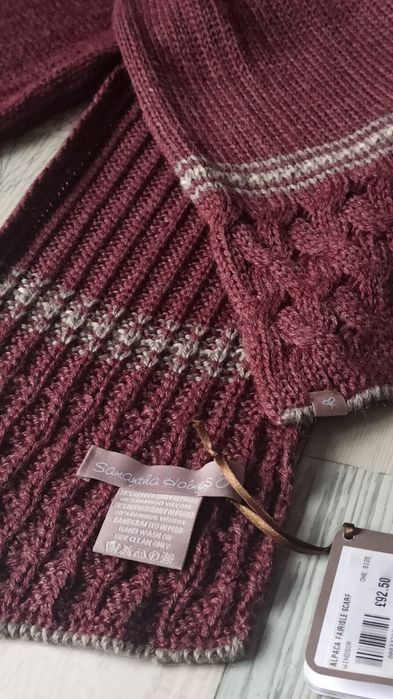 Шикарный теплый  шарф из беби альпака