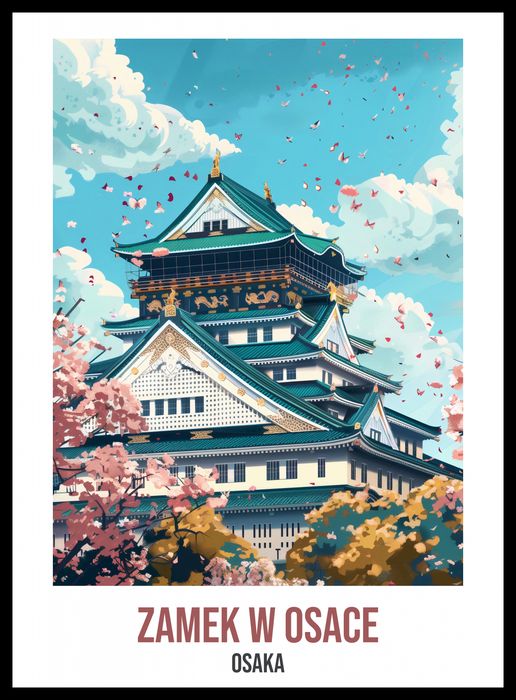 Plakat 40x55cm Zamek w Osace
