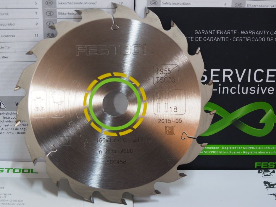 FESTOOL tarcza pila 160x1,8x20 pilarka zaglębiarka 500,458 NOWA TS-55