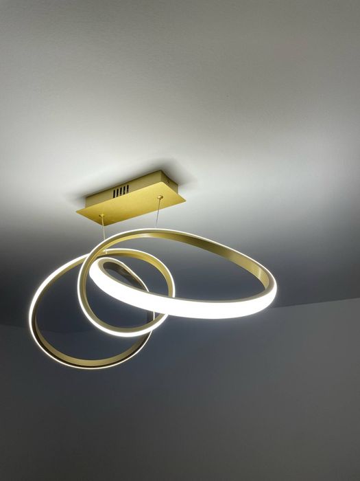 Lampa led złota sufitowa
