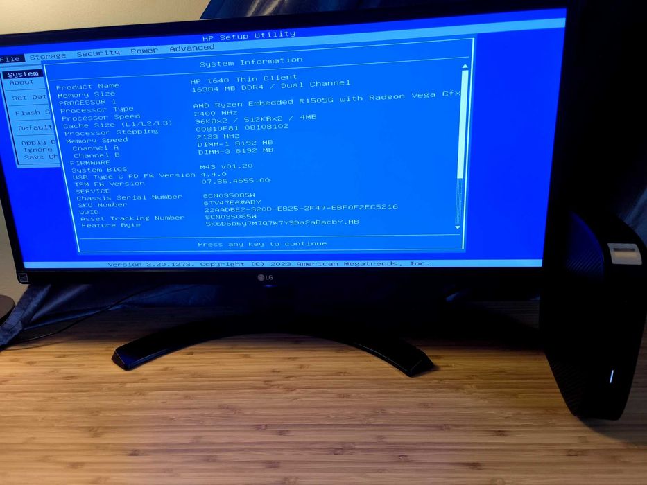 Mini PC HP Thin AMD Ryzen 3,3 Ghz 16 GB RAM DDR4 M.2 NVME