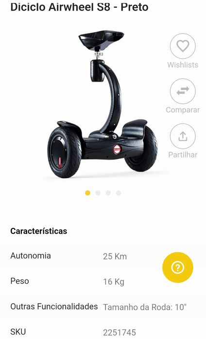 Airwhell S8 com bateria nova