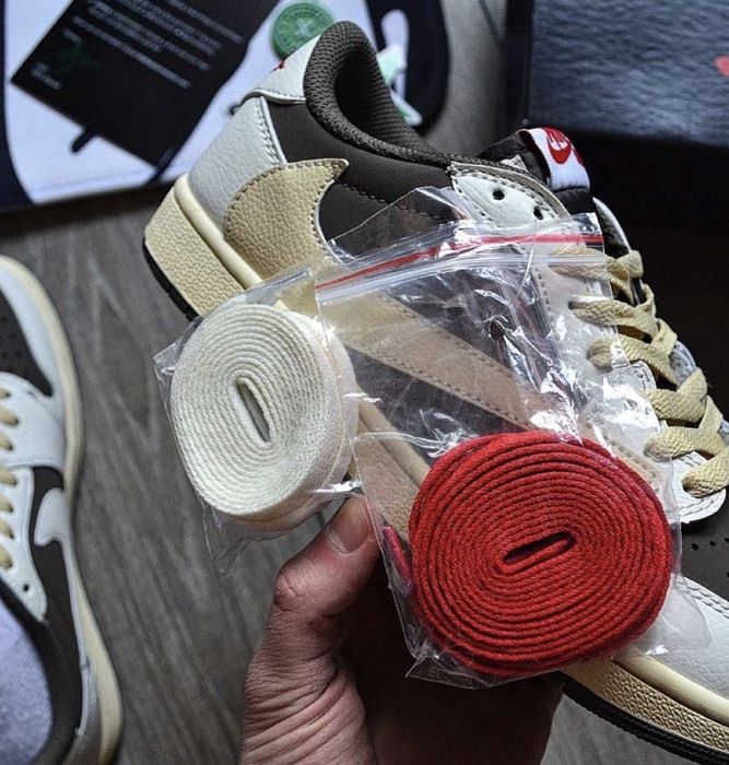 Nike Air Jordan 1 Low Travis Scott Beige Brown | Найк