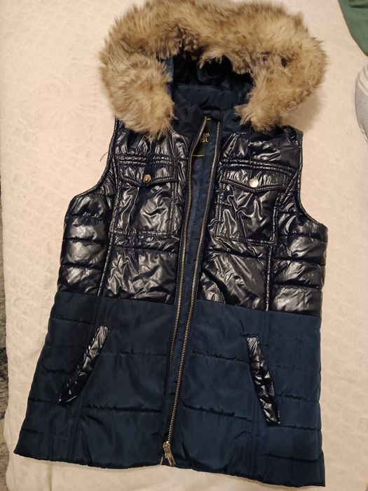 Безрукавка river island капюшон мех