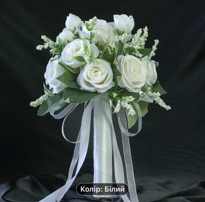 НОВЕ Плаття весільне s розмір з букетиком