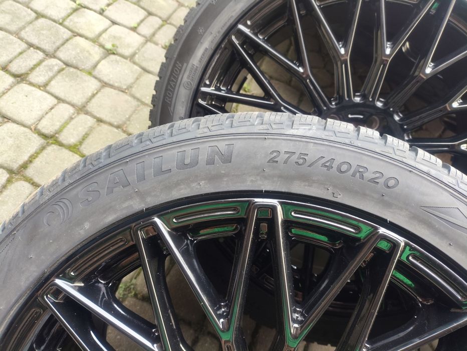 Fabrycznie nowe koła zimowe alufelgi czarne z nowymi czujnikami ciśnienia 20 5x112  Mercedes GLC/ GLC c253 coupe 245/45/20 + 275/40/20 dostawa GRATIS