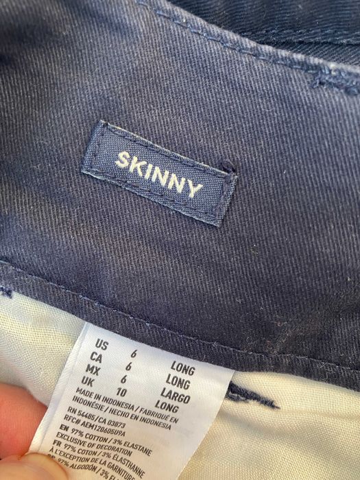 American Eagle spodnie granatowe damskie stretch skinny rozm M long