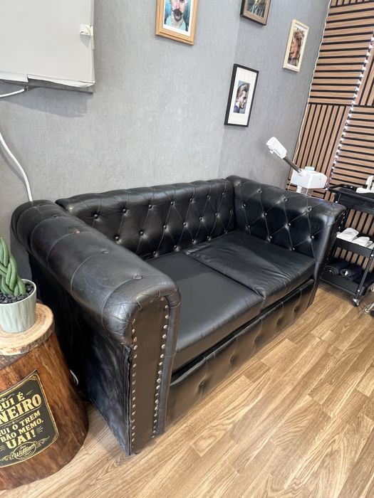 Sofa Couro Retro