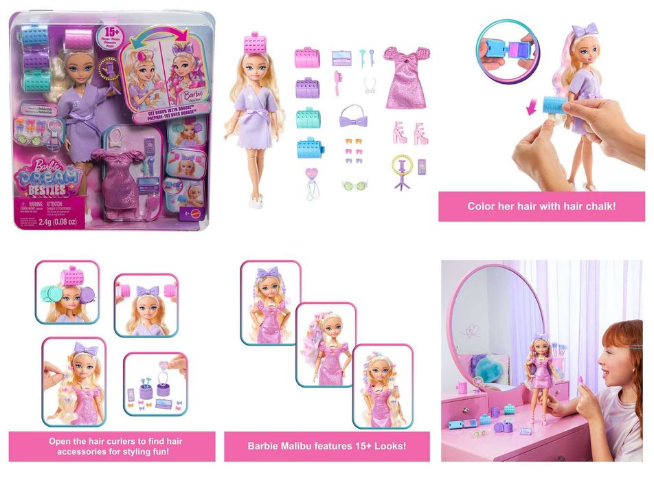 ОРИГИНАЛ! Кукла Барби Малибу ролики Бестия Barbie Besties Кен лялька Барбі Малібу