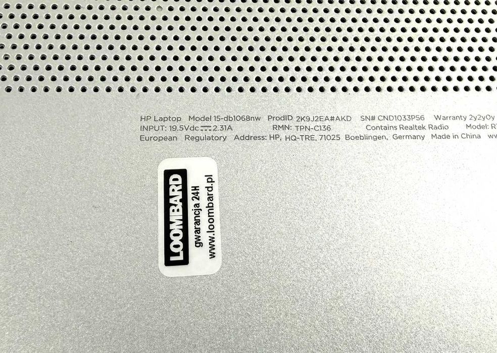Laptop HP 15-DB1068NW