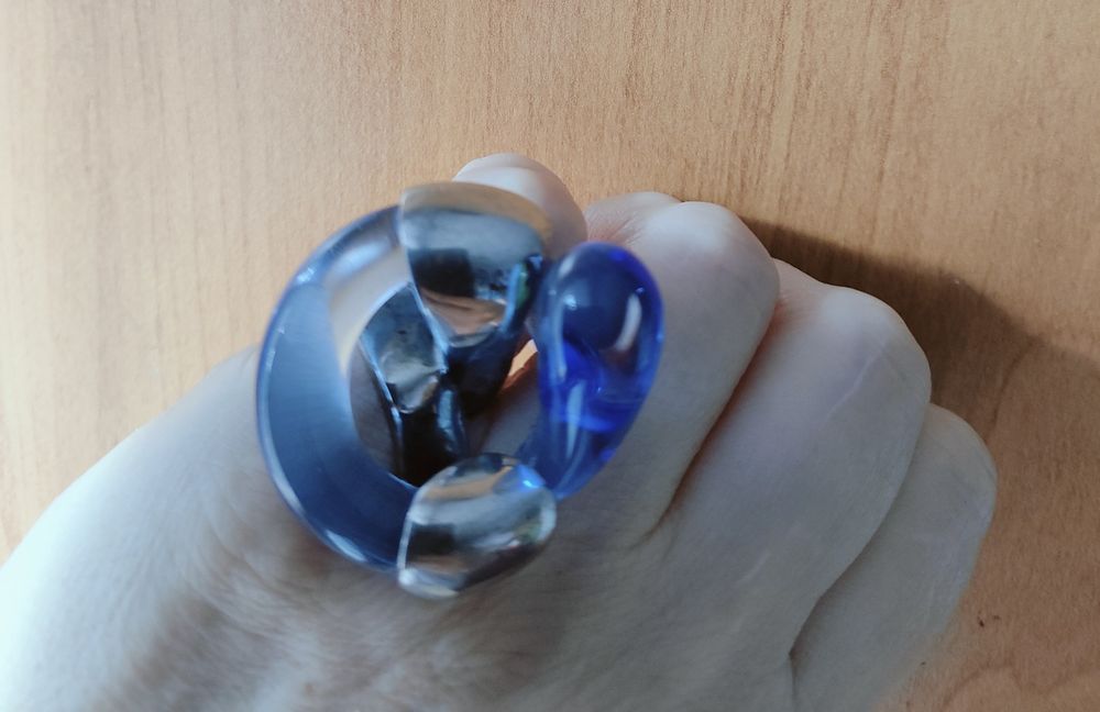 Artystyczny komplet naszyjnik + pierścionek srebro 925 made in ITALY