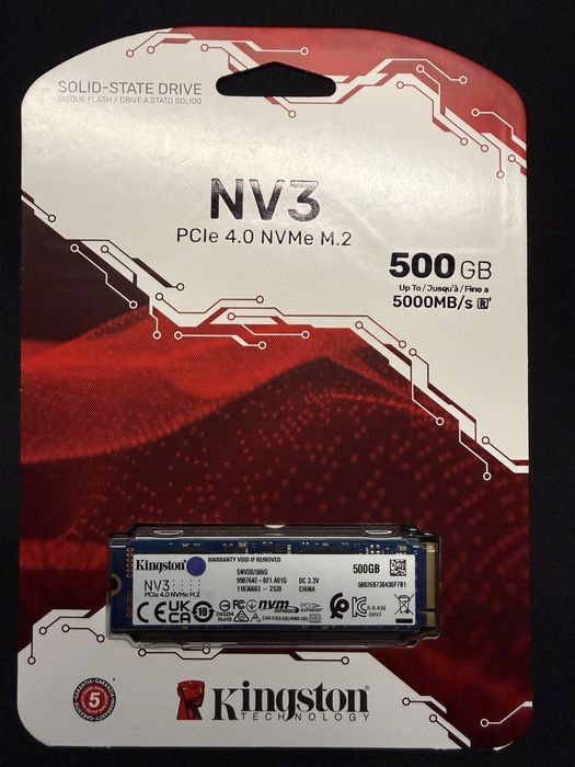 Dysk ssd nvme 500GB kingston