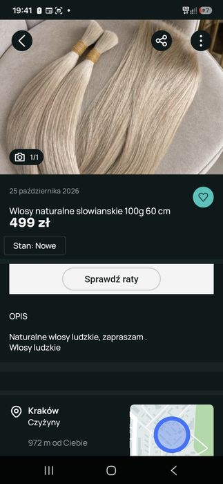 Wlosy slowianskie 60 blond 100 gram