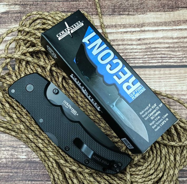 Брелок EDC фолдер Cold Steel Recon 1 Tanto black blade