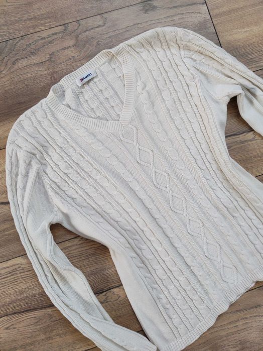 Sweter warkocz Vintage