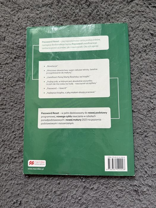 Student’s book Password reset B1+