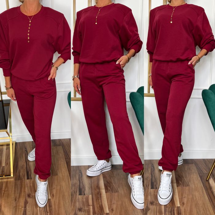 Dres bordowy emo , komplet dresowy emo