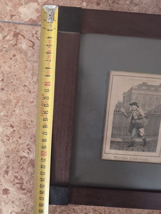 Gravura inglesa sec. XXI colorida à mão