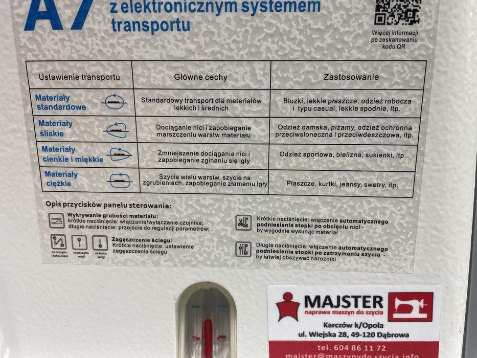 Maszyna do szycia stebnoeka automat JACK A7