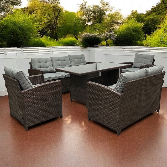 Zestaw Mebli Ogrodowych z Technorattanu SANTIAGO komplet wypoczynkowy