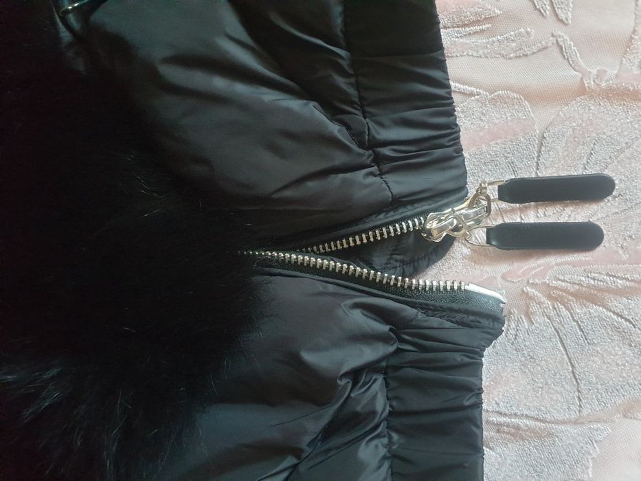 Kurtka puchowa z Lisem naturalnym Oversaiz S ,M,XS.