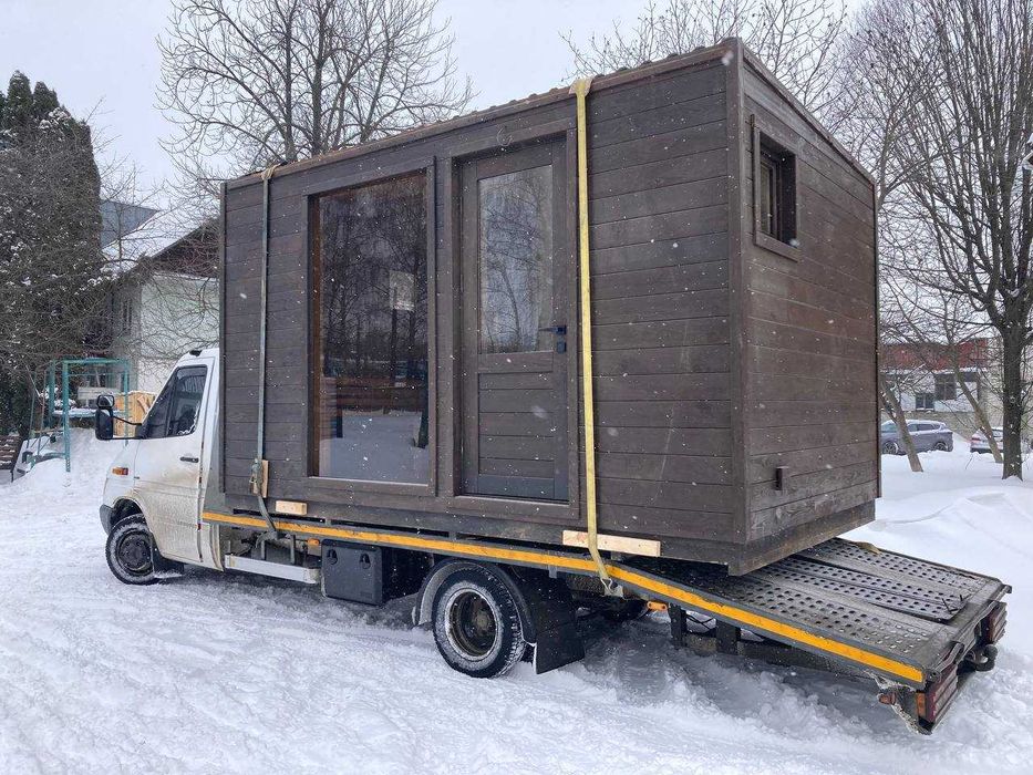 Баня бочка КУБ ПАНОРАМА  4 метра - від виробника_в наявності