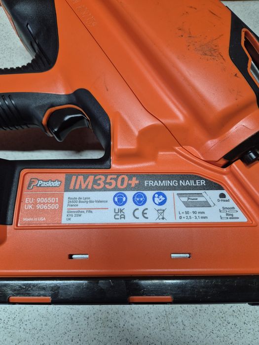 Paslode Gwoździarka +Aku+Ładowarka+Walizka Zestaw.F38