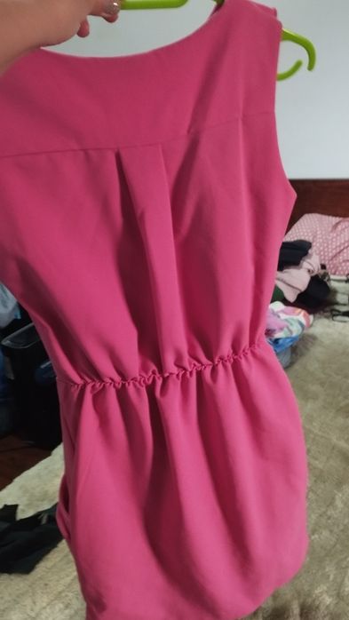 Vestido festa Rosa fushia curto