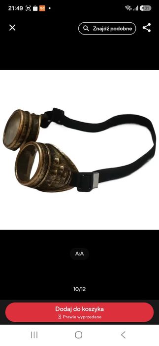 Nowe okulary Steampunk Postapocaliptic Medieval Gothic