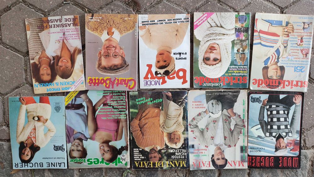 Lote 40 Revistas antigas sobre Lavores e Moda