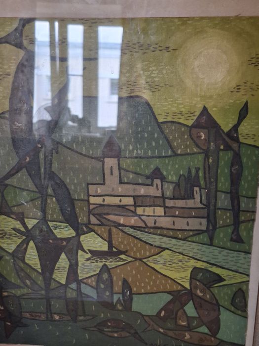 Obraz Irena Krzywińska 1965 r na płótnie sygnowany
