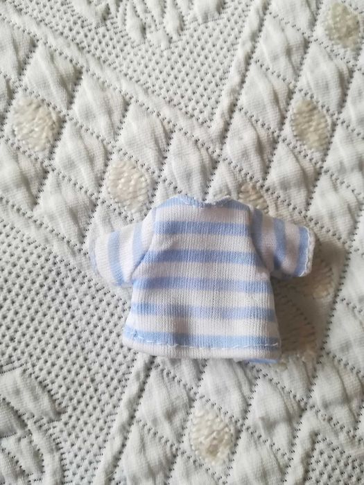 Camisola para Boneco Pequeno - Azul e Riscas