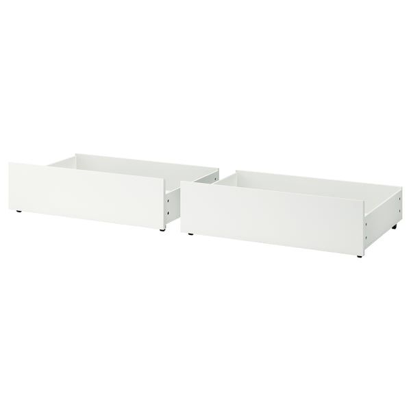 MALM gavetas de arrumação para cama em branco