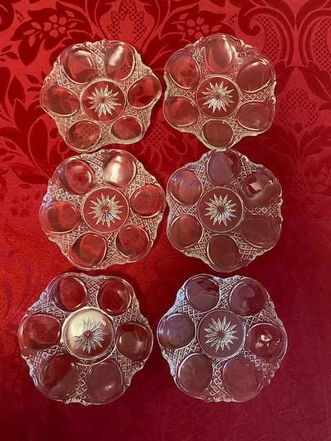 Pratinhos para doce, em vidro antigo trabalhado, novos