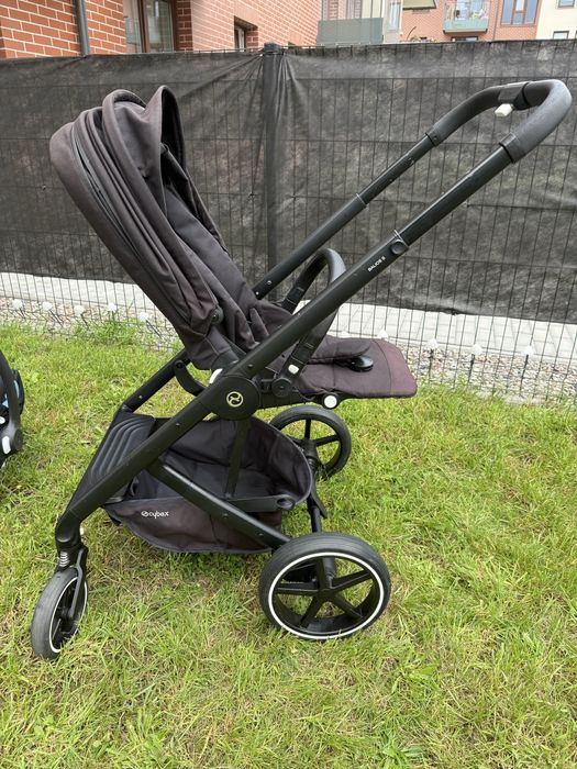 Cybex Balios S Lux 3w1 Deep Black + Aton B i-Size + akcesoria
