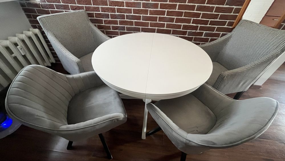 Stół okrągły INGATROP Ikea rozkładany 110cm